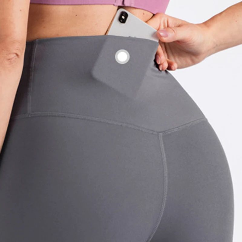 High Waist Naked Feel Yoga Leggings – Women's Stretch Fitness Running Gym Tights