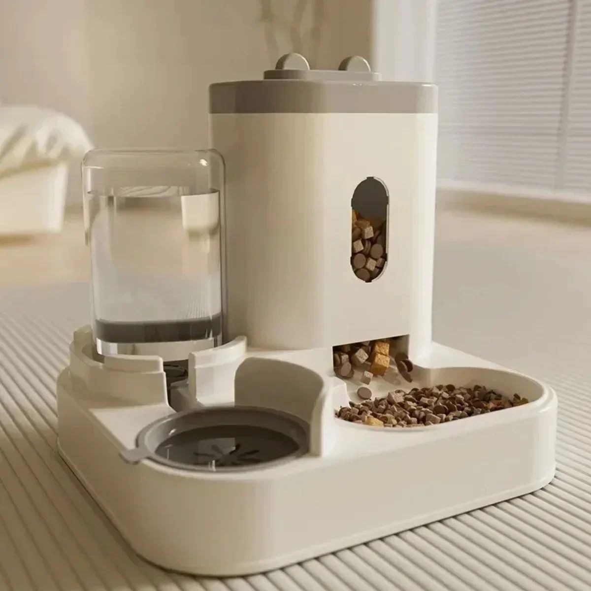 Automatic Dog & Cat Feeder with Water Dispenser – Non-Electric Gravity Food Bowl, Large Capacity Pet Station