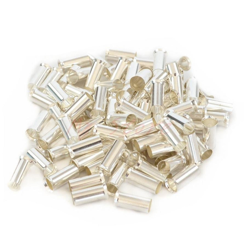 Non-Insulated Wire Connector Ferrules Electrical Cable Terminal, Brass, Tinned Crimp Terminal