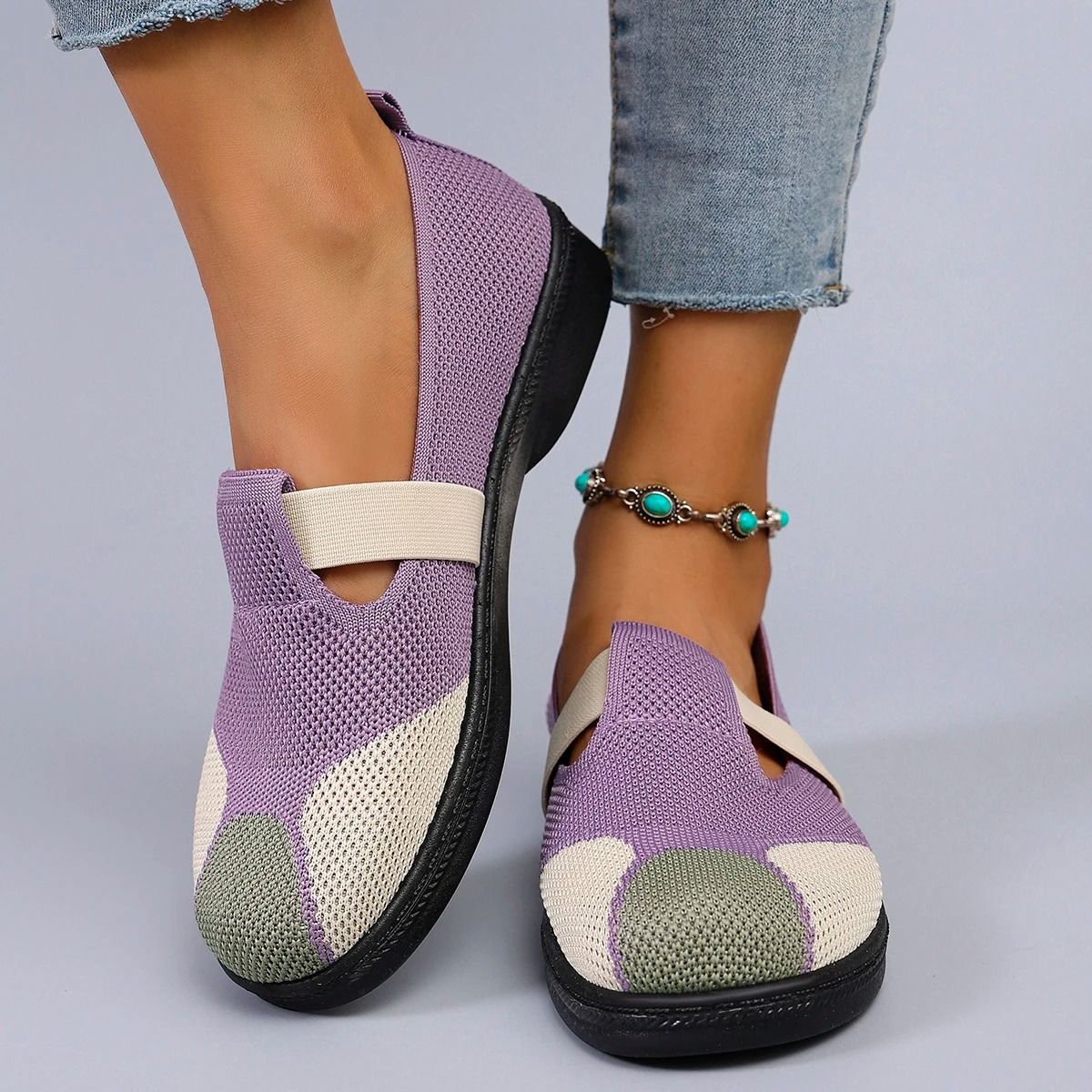 Womens Summer Breathable Mesh Flat Shoes