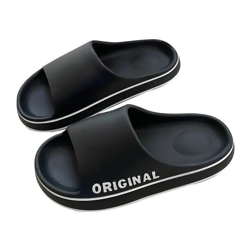 Unisex Letter Print Summer Slide Slippers