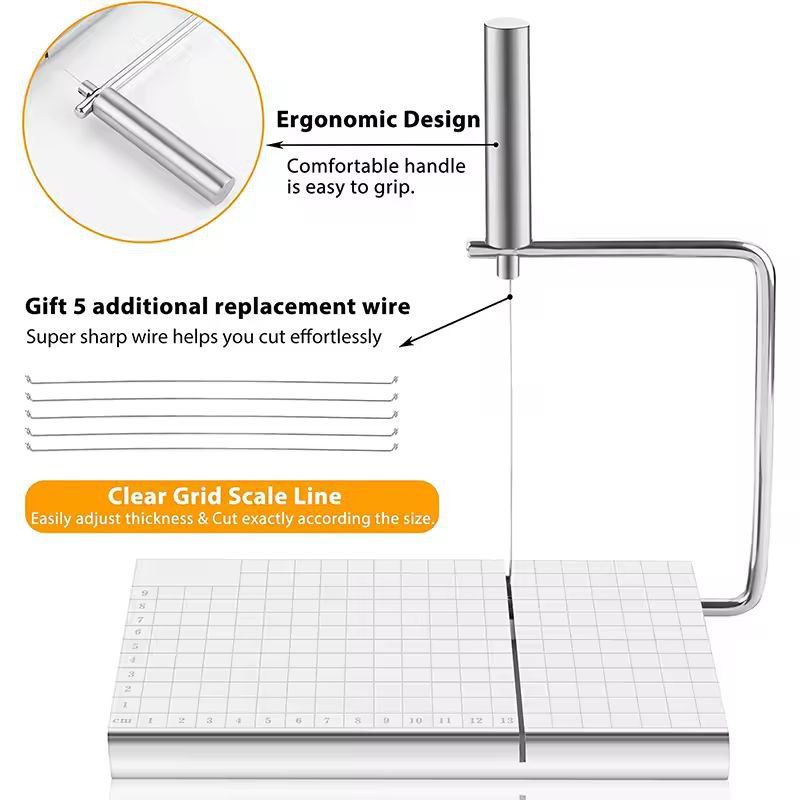 Ultra-Slice Adjustable Wire Cheese Cutter & Block Board