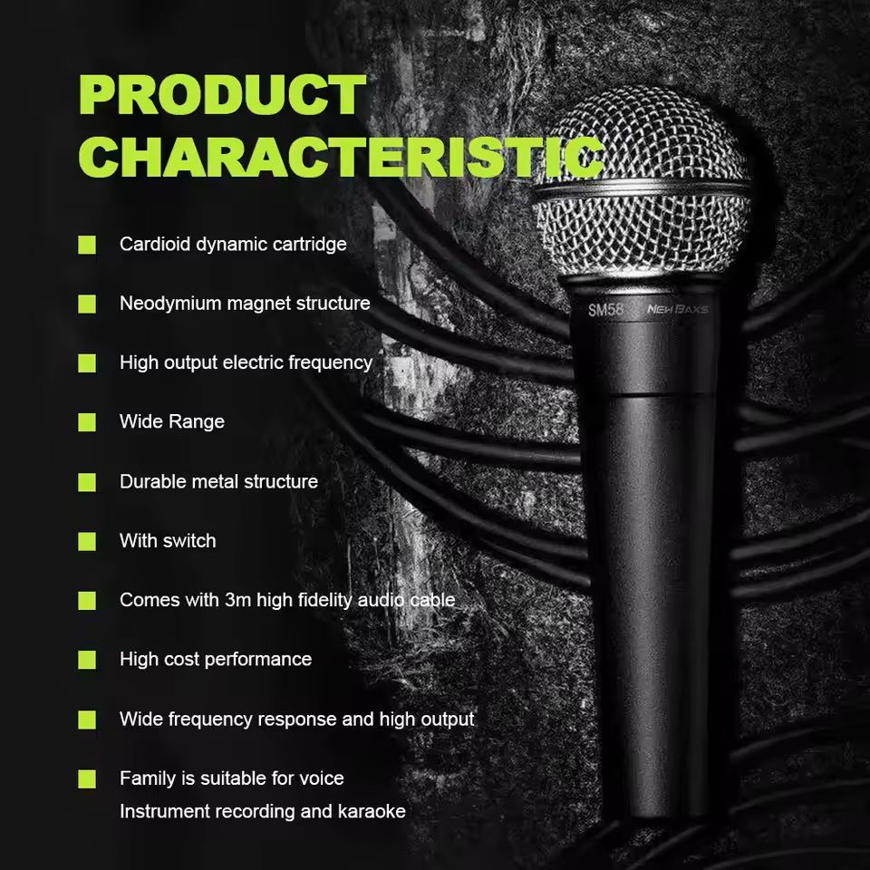 Professional Cardioid Dynamic Microphone for Vocals and Recording