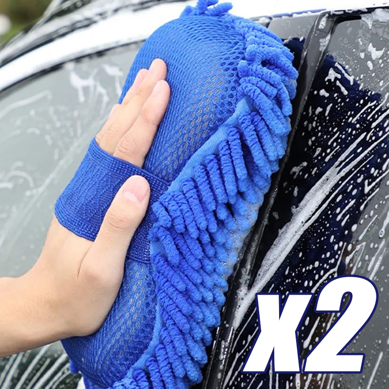 Car Cleaning Gloves & Microfiber Sponge Set – Ultimate Car Washer Kit for a Smudge-Free Finish