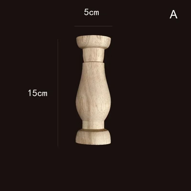 Vintage Carved Wood Spindle Column Decorative Furniture Applique for Cabinet and Home Accent
