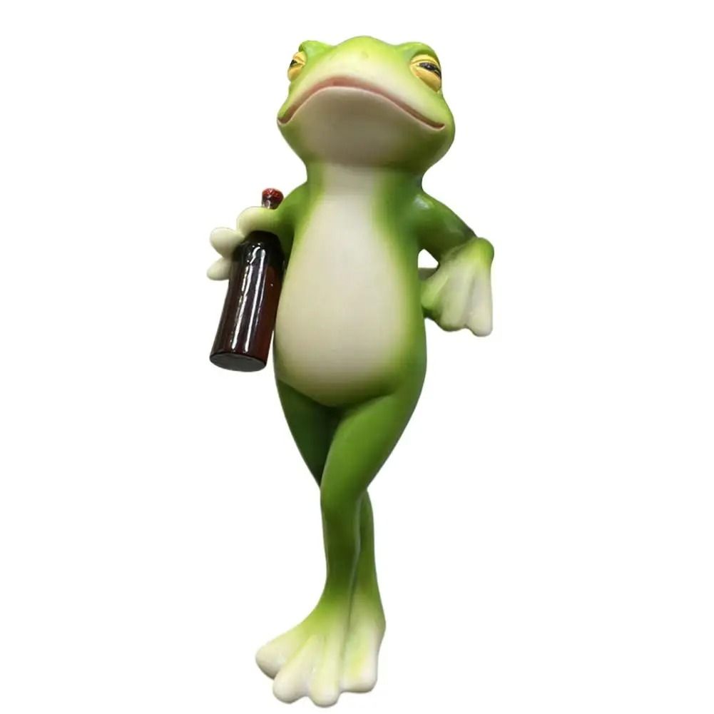 Cute Frog Garden Ornament Cartoon Flower Pot Edge Decoration Figurine
