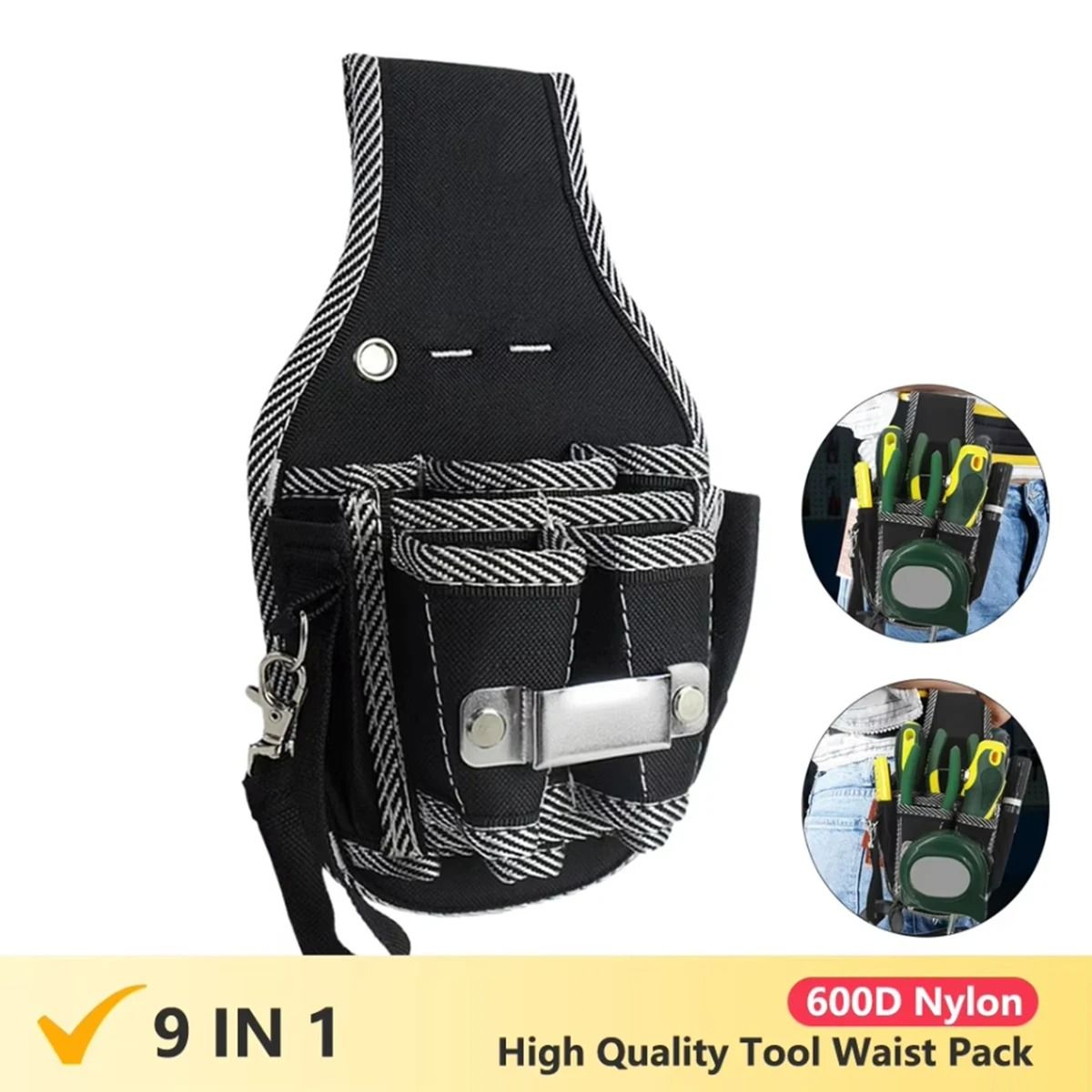 9-In-1 Professional Electrician's Tool Waist Pocket Pouch
