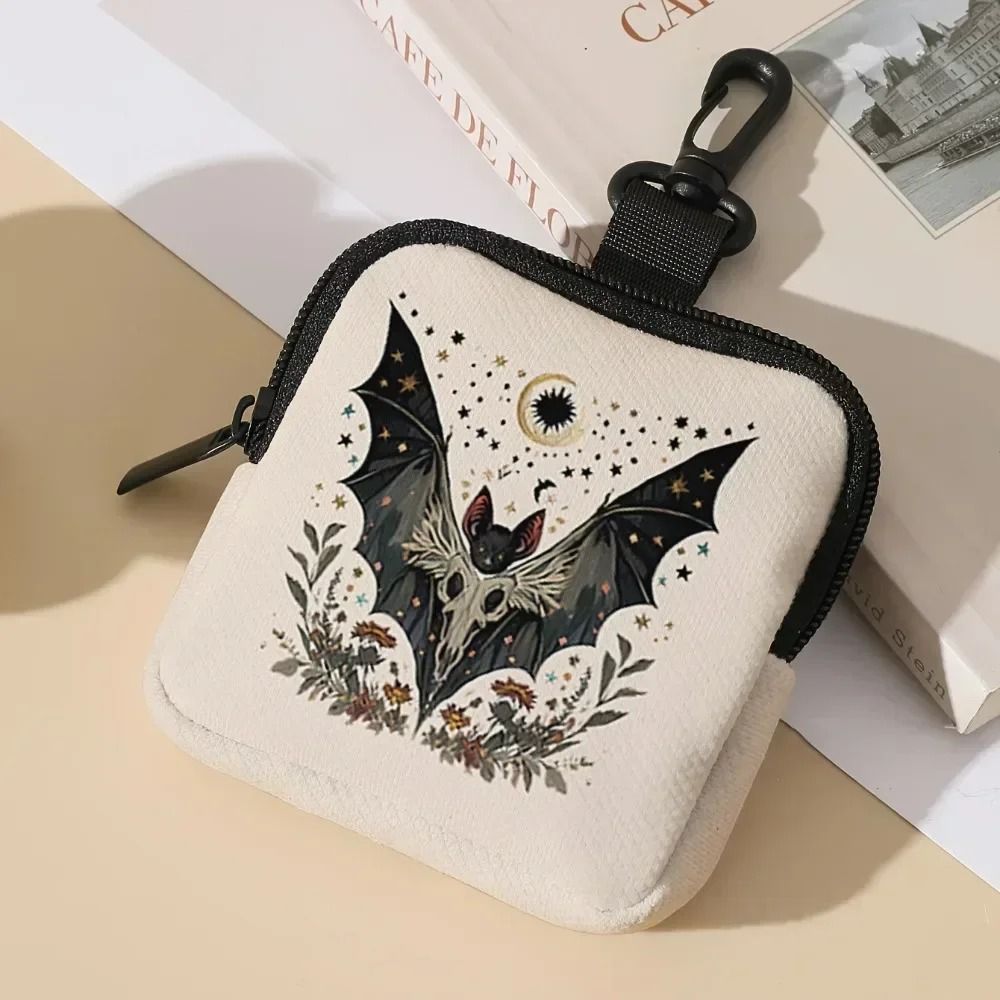 Cat Print Mini Coin Purse – Waterproof Artificial Leather Earphone & Card Bag