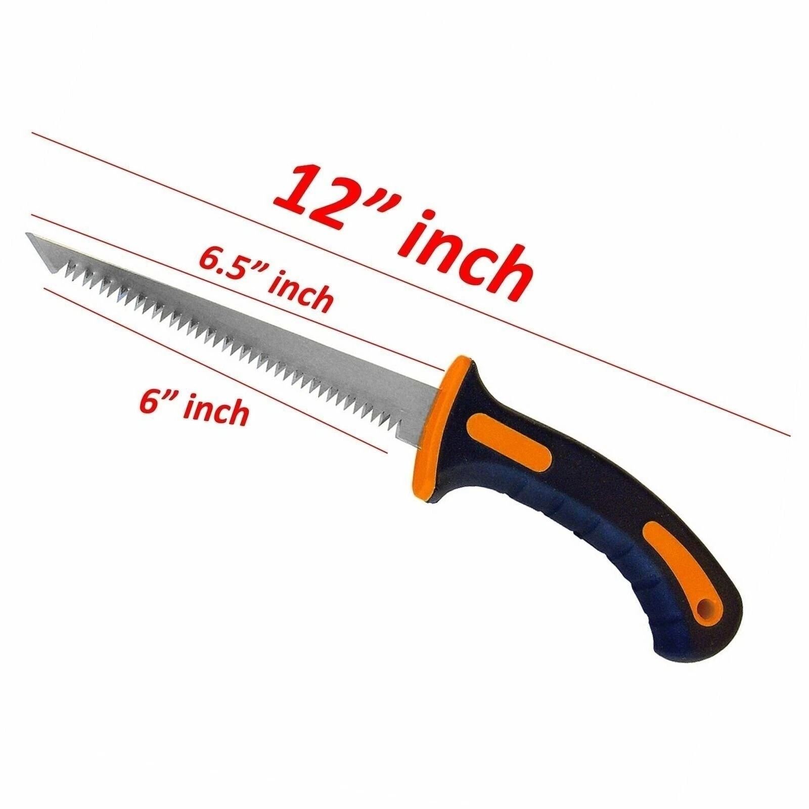 Utility Drywall Hand Saw with Rubber Grip Durable Jab Saw for Wallboard Cutting