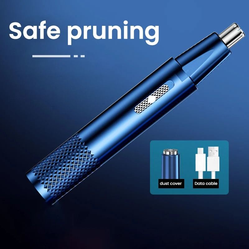 Rechargeable Nose Hair Trimmer With Dual-Use Design And Washable Blades