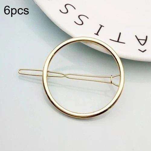 6 pcs Elegant Round Hairpins Set