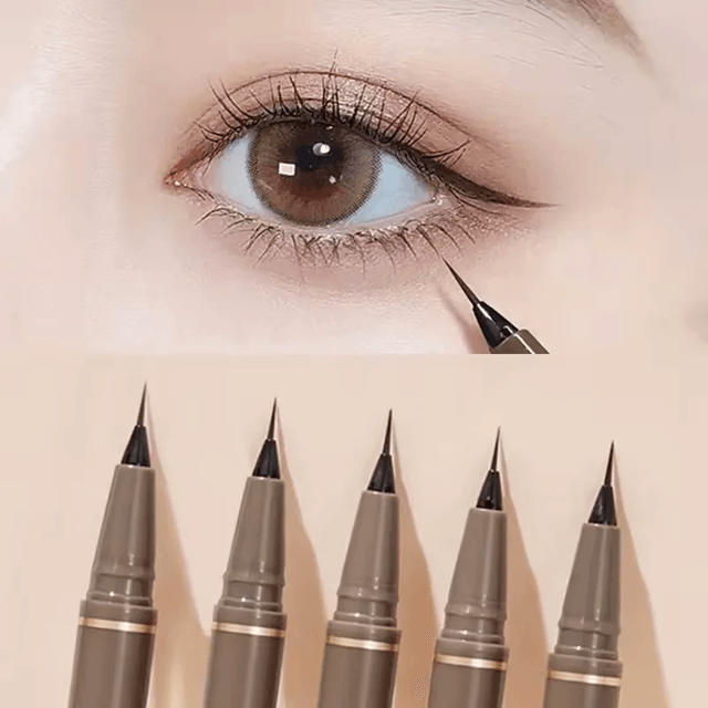 Slim Brown Liquid Eyeliner Waterproof Long Lasting Precision Pen