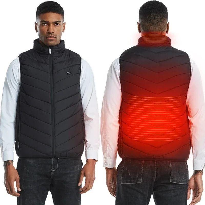USB Heated Vest with Adjustable Temperature Rechargeable Winter Jacket for Men and Women