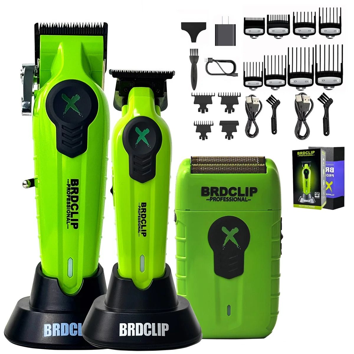 BRDCLIP X Series Professional Hair Clipper Trimmer and Shaver Set