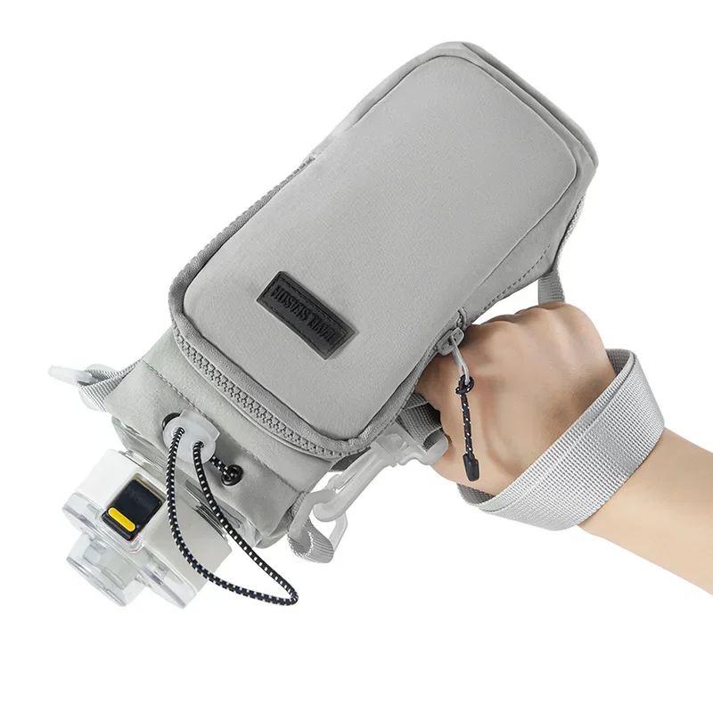Insulated Water Bottle Carrier Bag with Phone Pocket and Adjustable Strap
