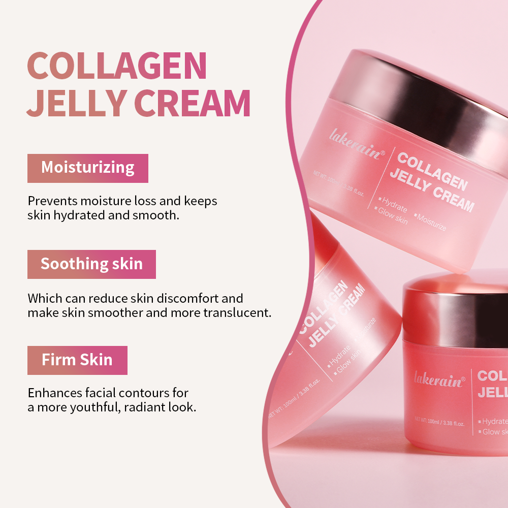 Moisturizing Collagen Jelly Cream, Niacinamide, Hydrolyzed Collagen, Tightening Soothing Anti Aging, Firmness Hydration