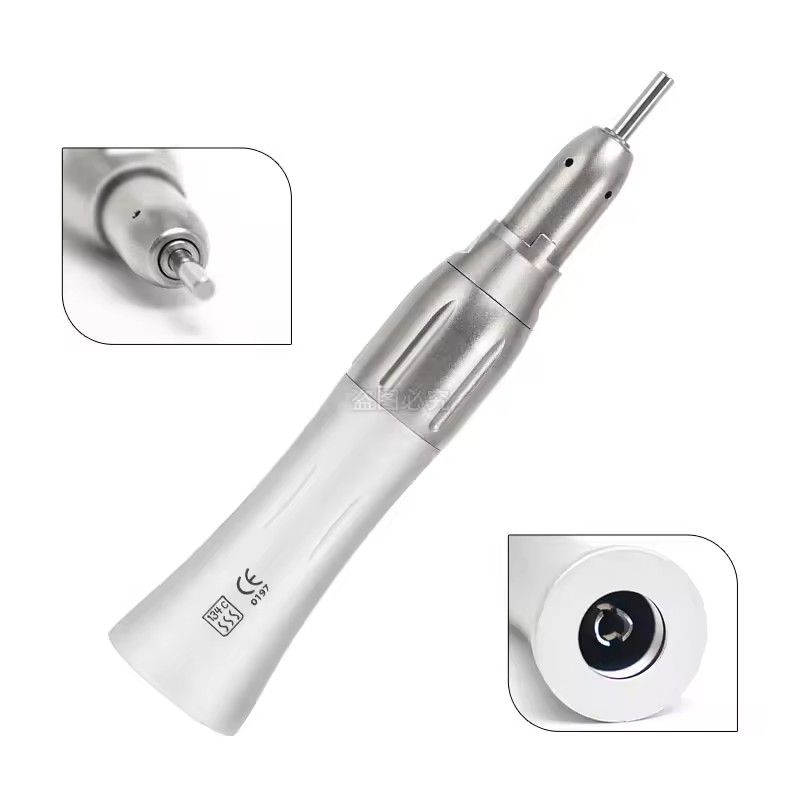 Dental Straight Nose Cone Low Speed Handpiece 1 to 1 Ratio for E Type Motors