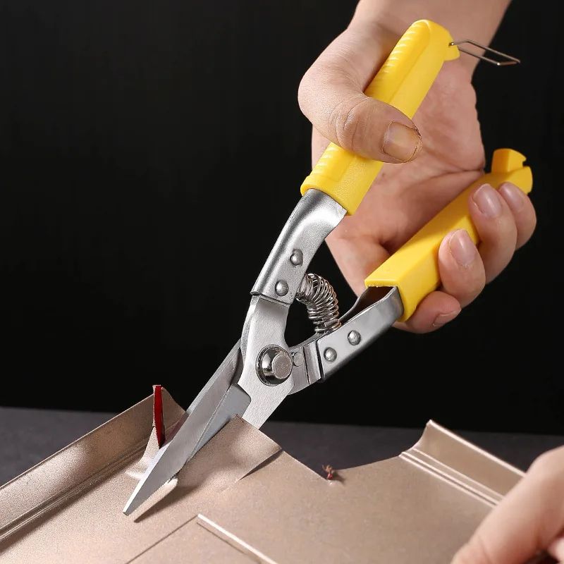 Heavy-Duty Stainless Steel Industrial Scissors for Metal Cutting, Electricians, and PVC Pipe Work