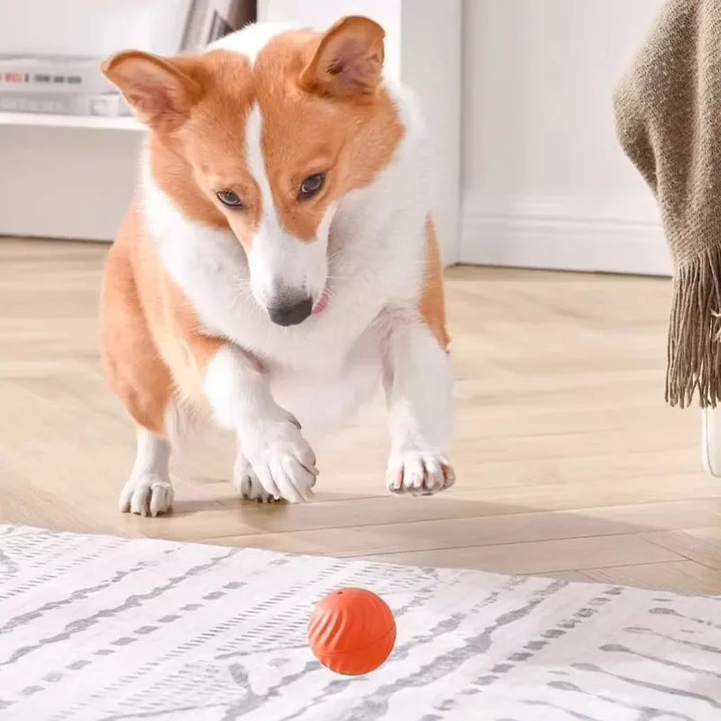 Smart Puppy Ball Toy, USB Jumping Rotating Dog Chewing Interactive Toy