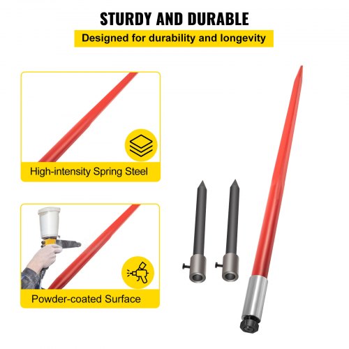 Heavy-Duty Hay Bale Spear Set, Quick Attach 49
