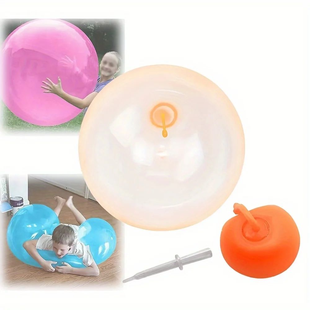 Transparent Bubble Ball Blowing Balloon Toy with Stretchy TPR Material