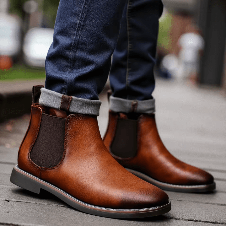 HeritageStride Mens Retro Chelsea Boots – Comfortable Fashion Boots