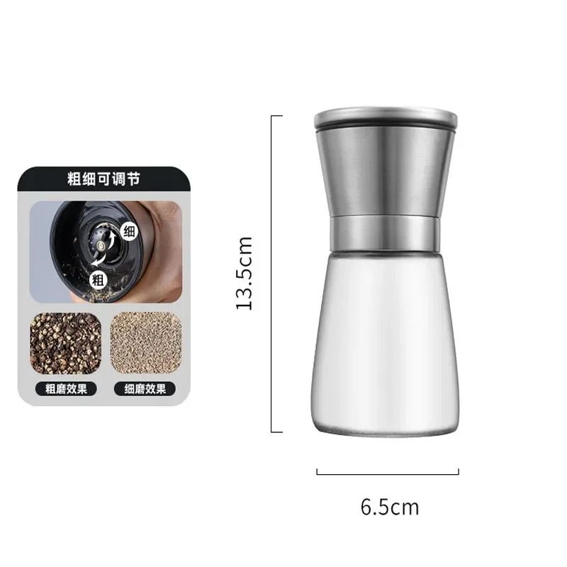 Stainless Steel Manual Salt and Pepper Grinder Set