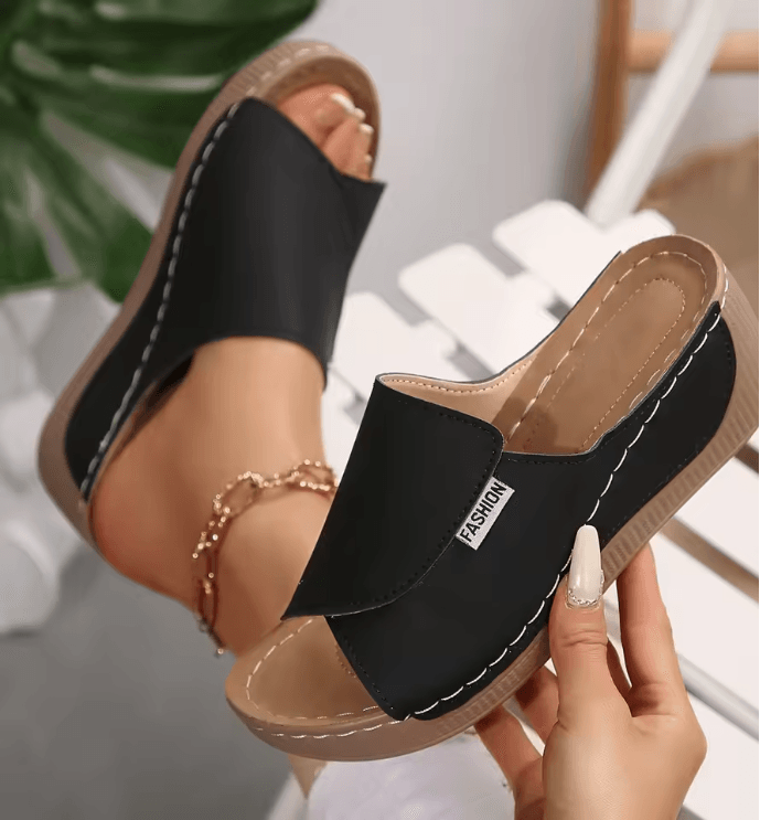 SunWave Comfortable Wedge Slippers for Women