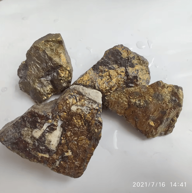 Natural Chalcopyrite Crystal Ore Peacock Stone Mineral Specimen for Collection & Study
