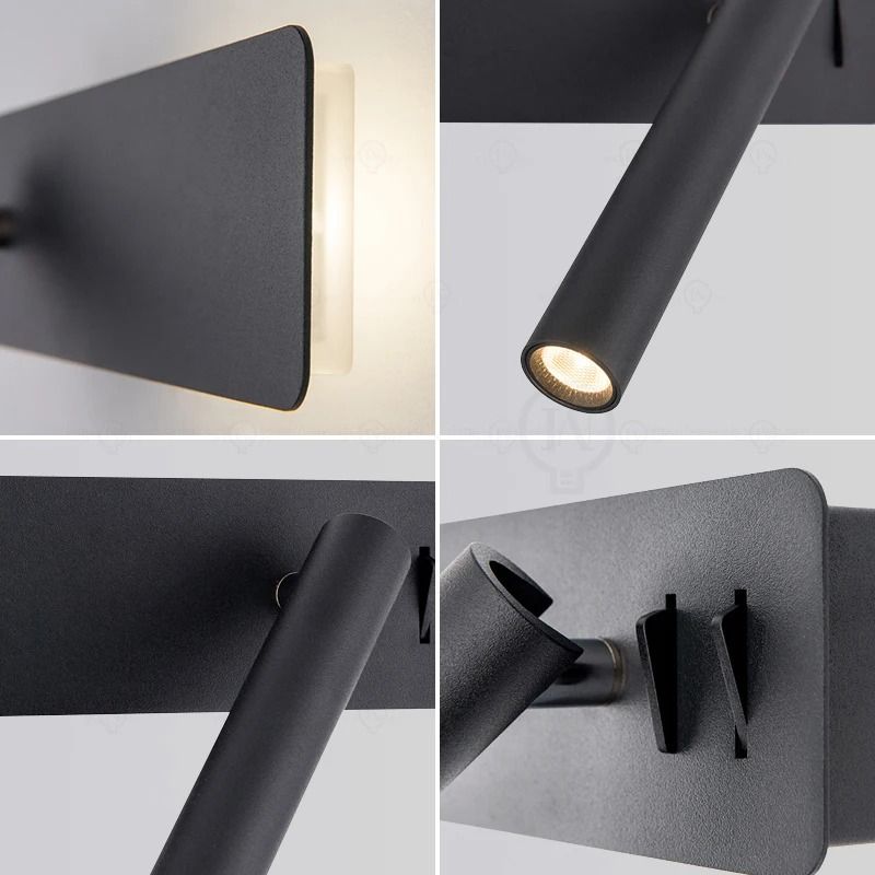 White Nordic Adjustable Bedside Wall Lamp with Switch for Living Room or Bedroom
