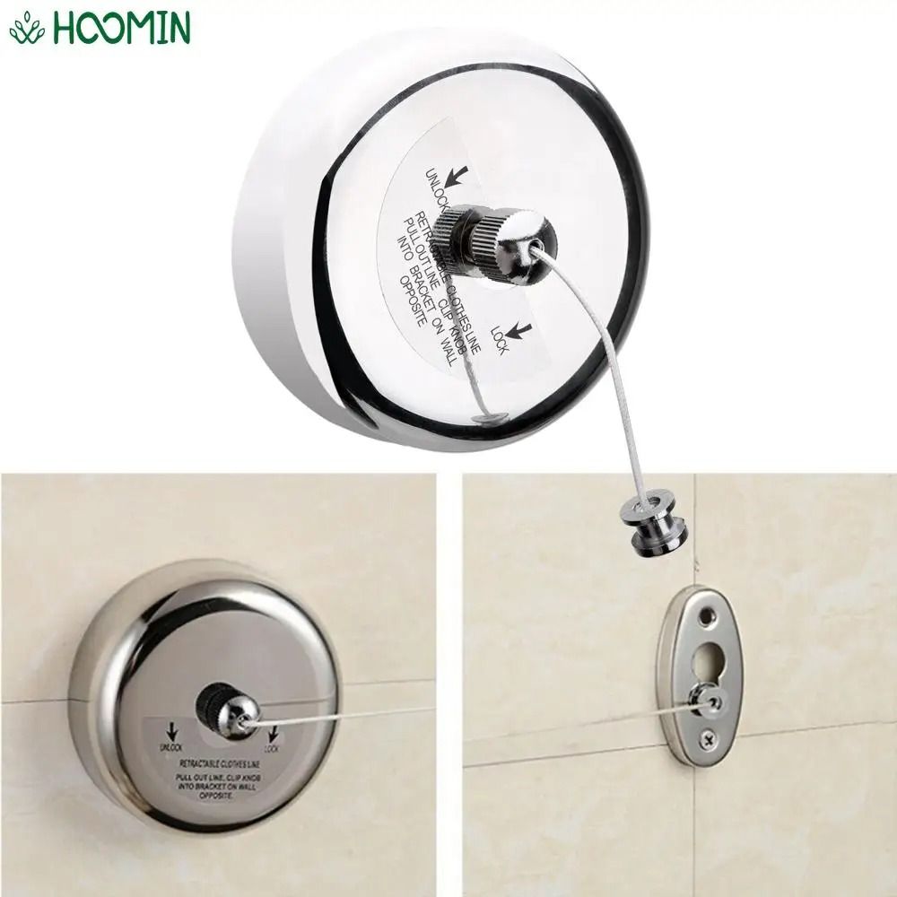 Retractable Clothesline Stainless Steel Wall Mounted Laundry Drying Rope