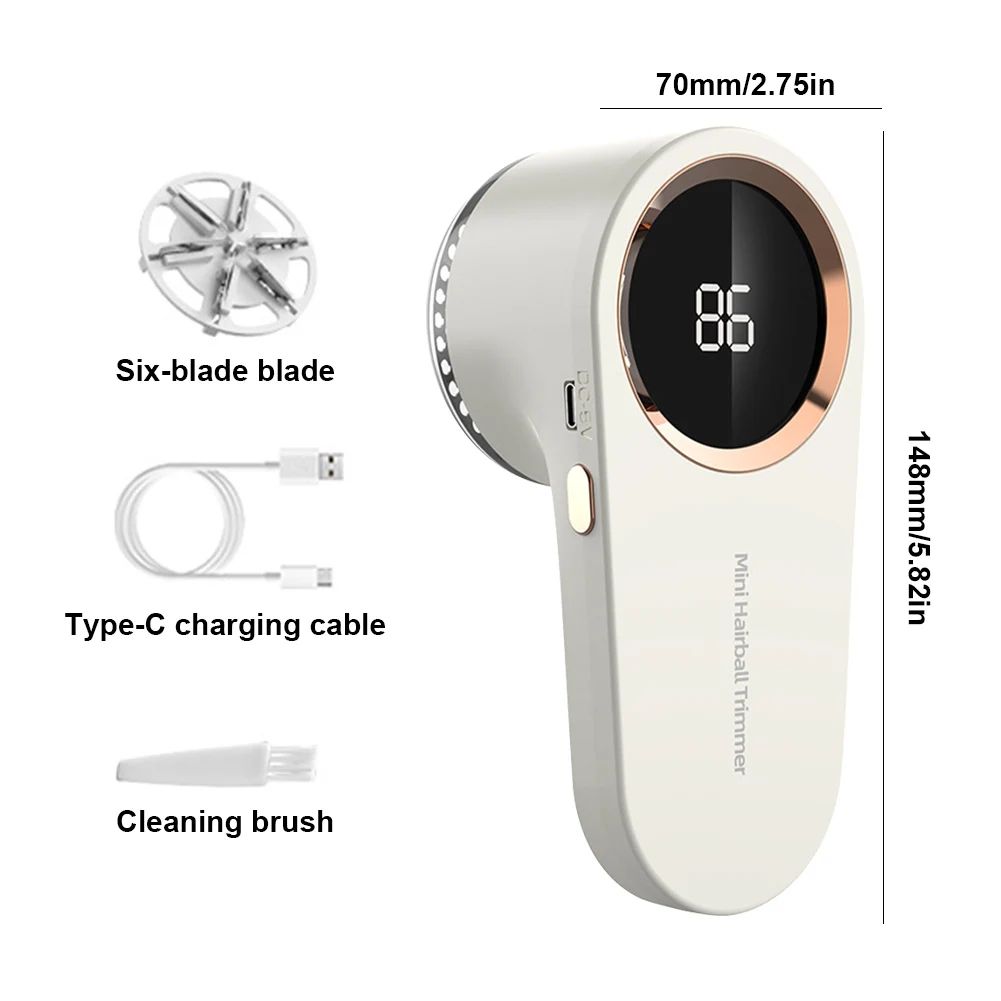 Electric Fabric Shaver Lint Remover with Digital Display