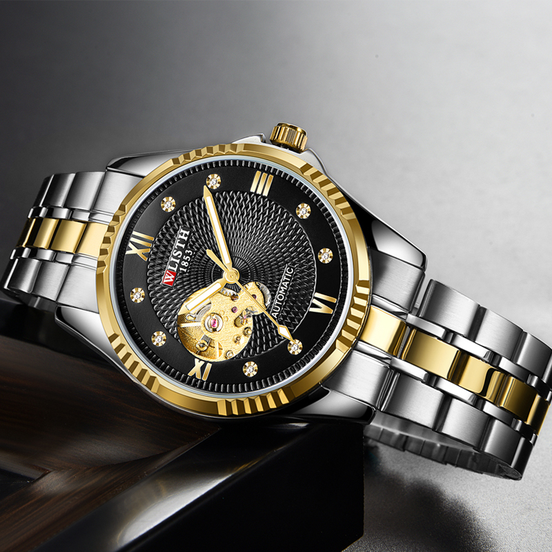 Business Personality Trend Mechanical Mens Steel Band Watch