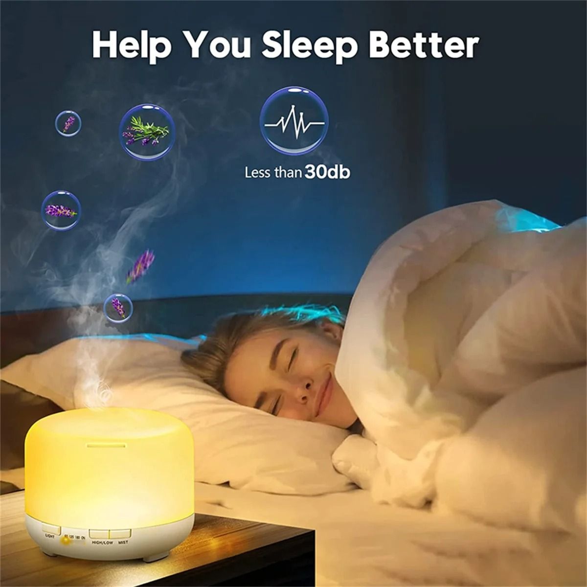 500 ml USB Air Humidifier and Essential Oil Diffuser