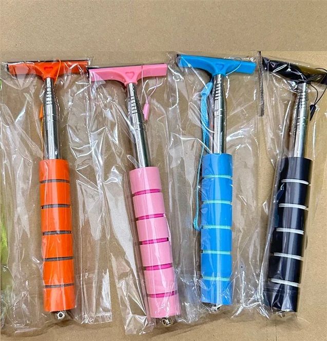 Stainless Steel Retractable Rearview Mirror Wiper – Layered Brush Head for Easy Car Mirror Cleaning