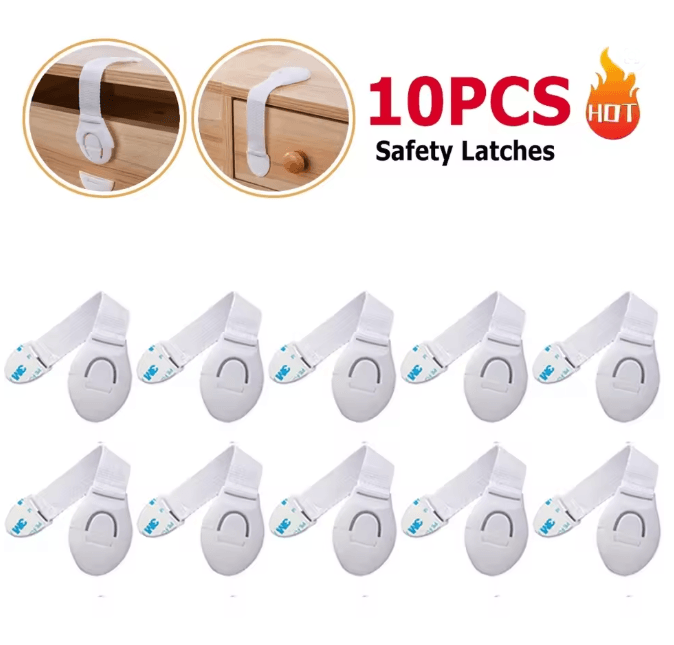 SecureFlex Child Safety Strap Locks No Drill Cabinet and Drawer Protection