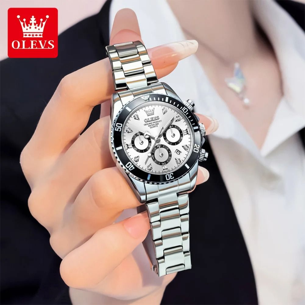 Womens Luxury Quartz Watch with Date and Luminous Display