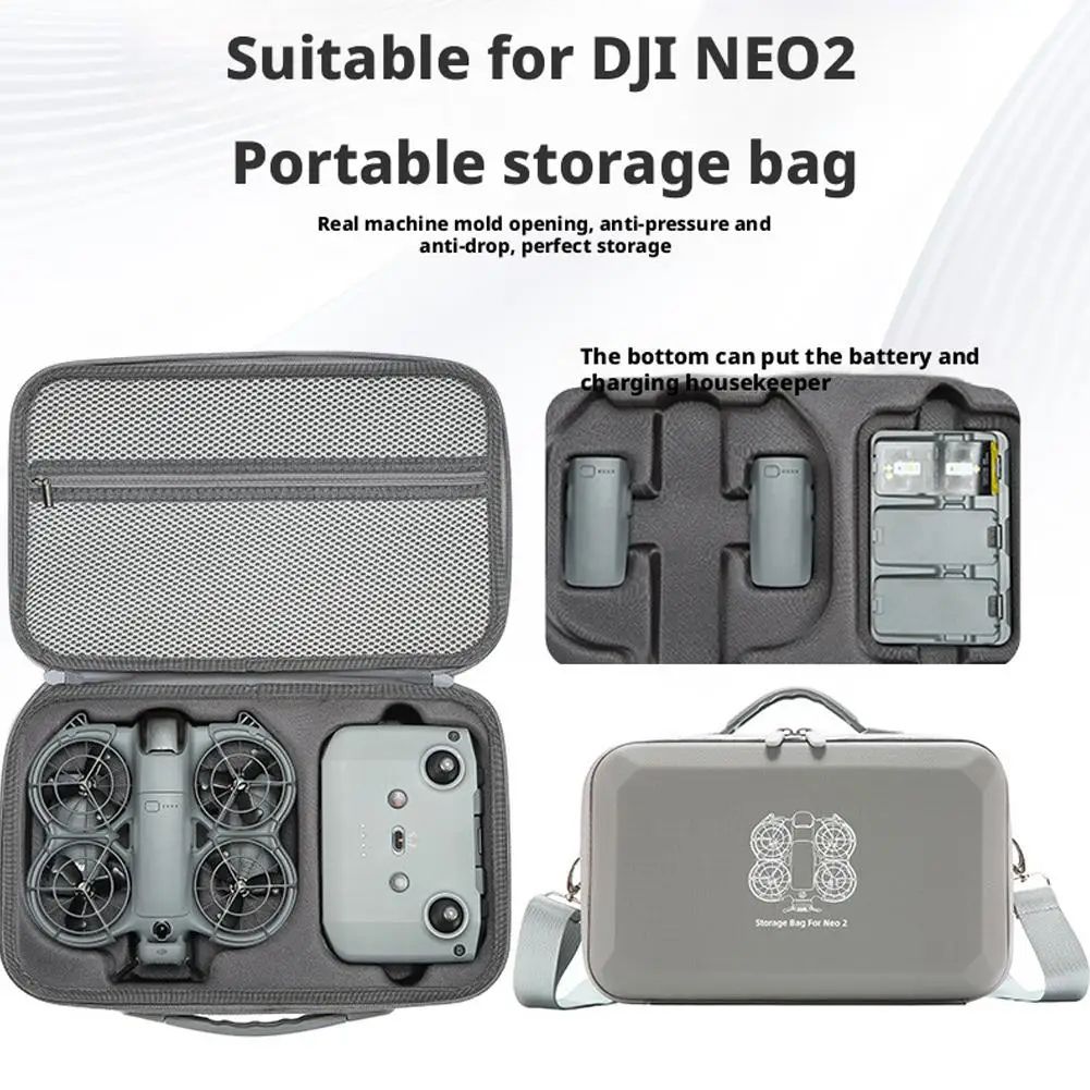 DJI Neo 2 Carrying Case - Shockproof Drone Travel Case with Hard Shell Organization
