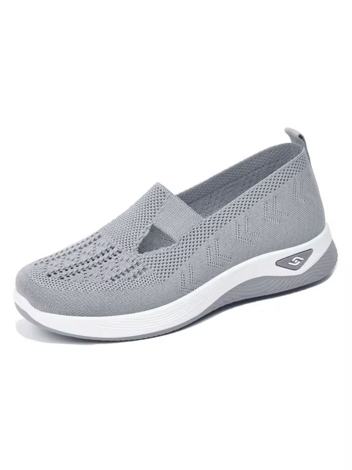Womens Breathable Knit Sneakers Low Top Casual Shoes