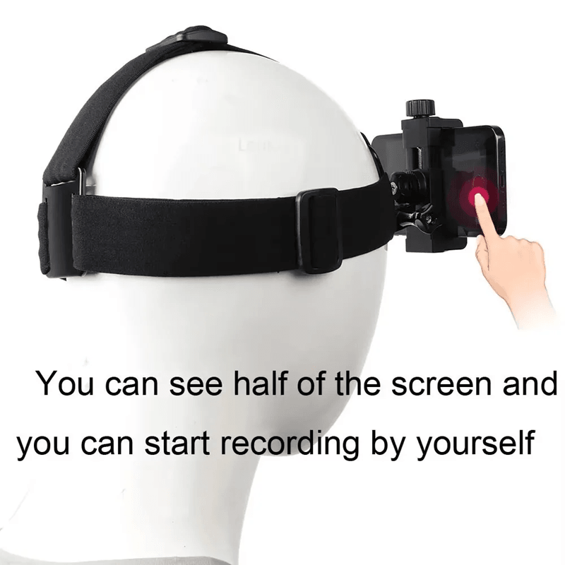 Head Mounted Phone Holder Headband First Person Recording Bracket