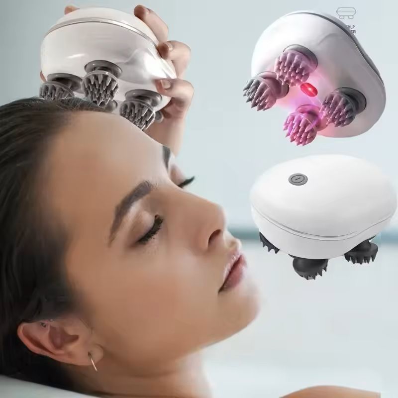 Electric Scalp Massager with Red Light Therapy