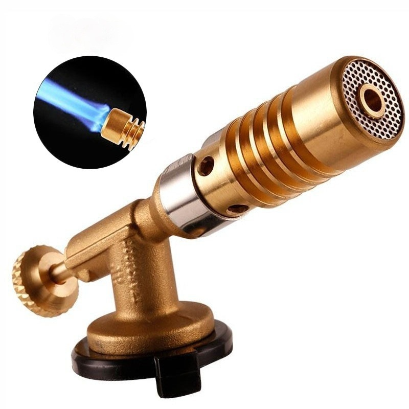 Butane Gas Torch with Auto Ignition Adjustable Flame for Cooking Camping and Soldering