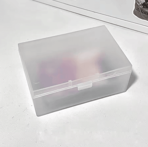 SKYSONIC Frosted Transparent Storage Box for Cards and Stationery