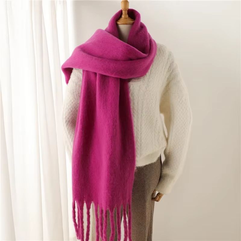 CozyLux Women's Winter Scarf – Cashmere Feel Pashmina Wrap with Tassels