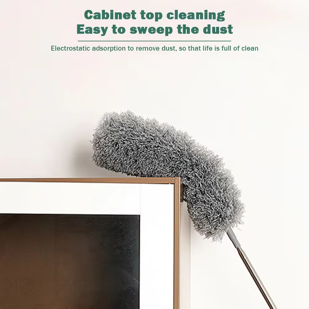 Extendable Microfiber Duster, New Duster Cleaner Brush, Telescopic Ceiling Brush, Bendable Dust Cleaning Tool