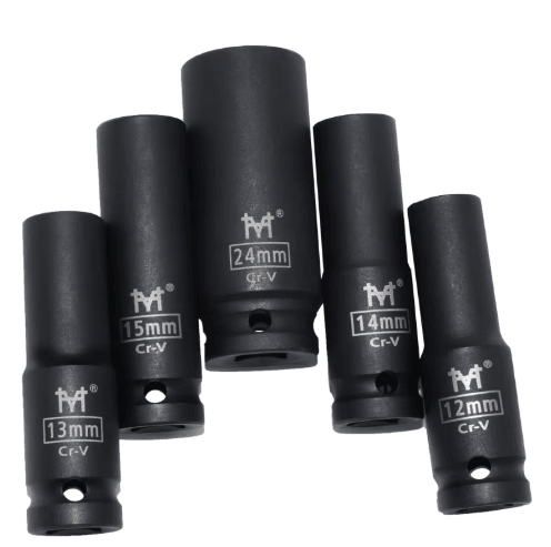 1/2 Drive Deep Impact Socket Set (Metric 10–38mm) for Auto & Truck Repair