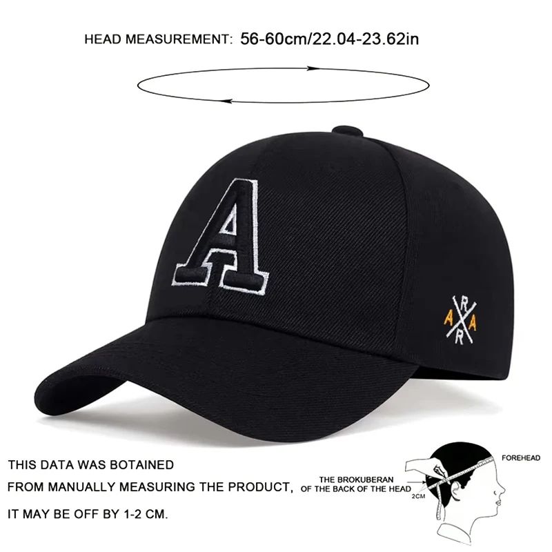 Unisex Letter Embroidery Baseball Cap, Adjustable Spring & Autumn Snapback Hat