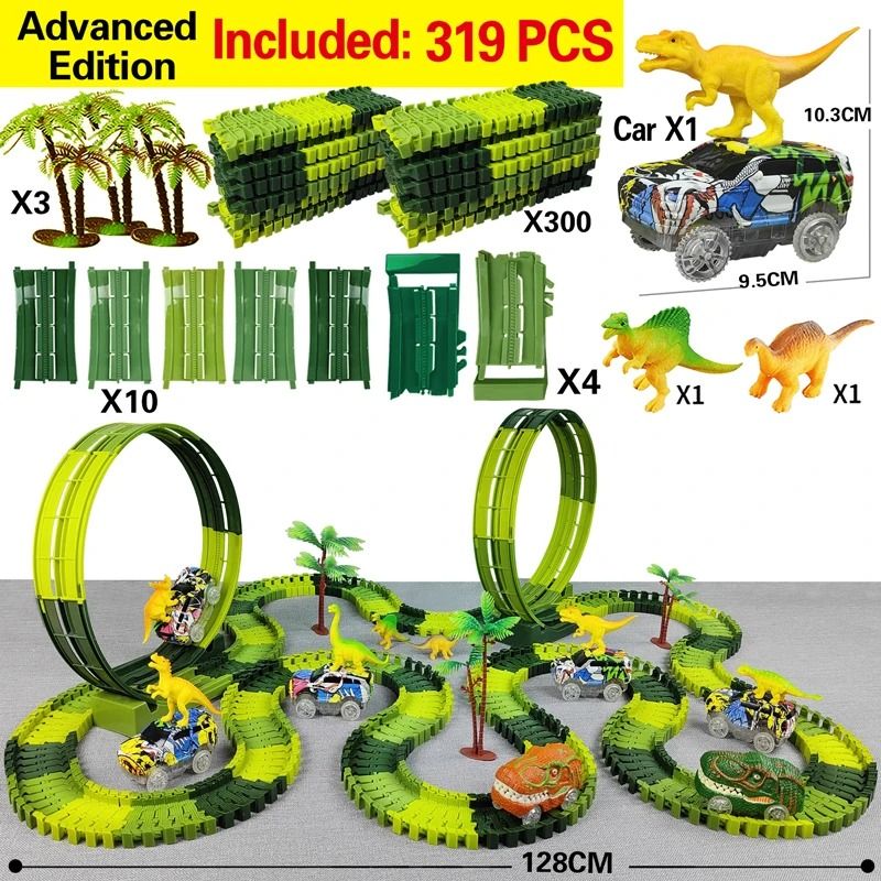 Magic Climbing Electric Dinosaur Railway Toy Set