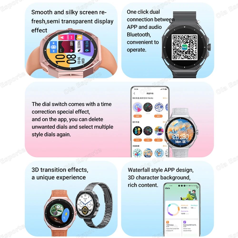 Smart Fitness Watch with AMOLED Display