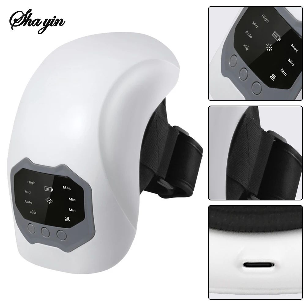 Wireless Smart Knee Massager with Air Pressure Kneading Vibration Heat for Knee Elbow Shoulder Pain Relief Therapy